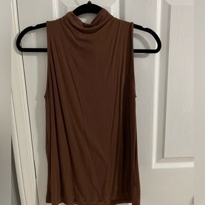 Brown Sleeveless top